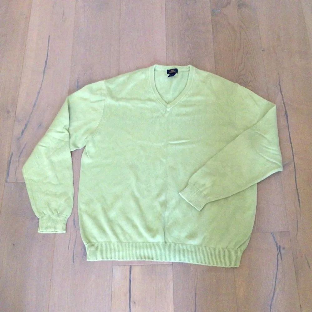 New 346 brooks brothers Pima cotton sweater V Neck Sz XL